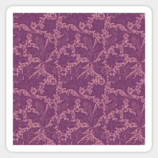 William Morris Wallflower Pattern Mauve Underwater Sticker